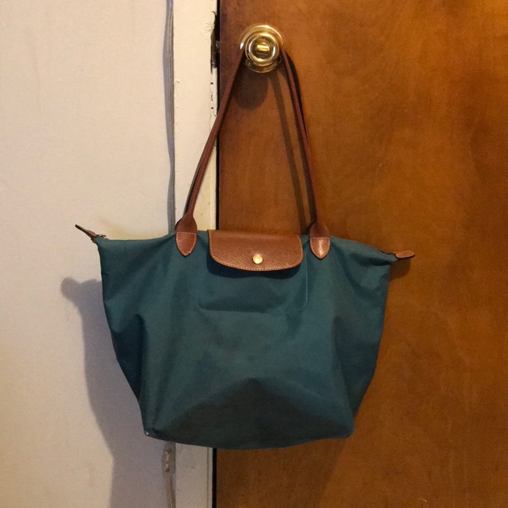 Blue Longchamp Le Pliage Tote